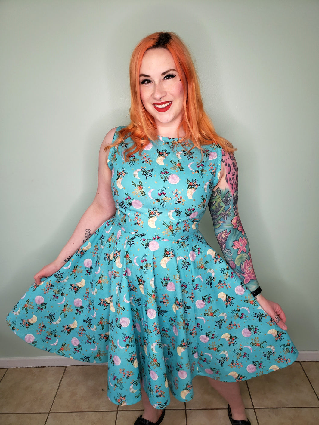 Audrey Dress in Spring Moon