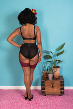 Load image into Gallery viewer, Glamour Seamed Stocking in Nutmeg/Claret - Vivacious Vixen Apparel
