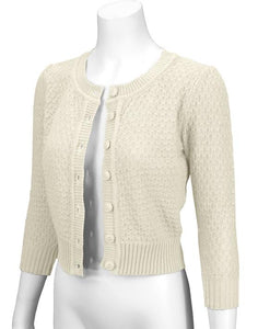 Knitted Cardigan in Oatmeal