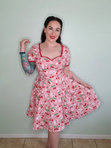 Casey Dress in Peach Cherry