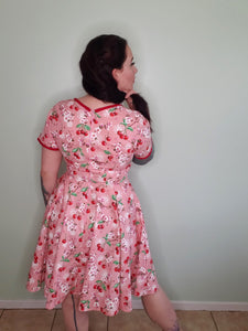 Casey Dress in Peach Cherry