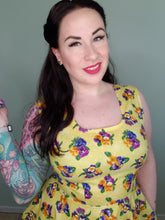 Load image into Gallery viewer, Rosemary Dress in Yellow Polka Dot Pansy
