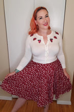 Load image into Gallery viewer, Red Wine Star Circle Skirt - Vivacious Vixen Apparel
