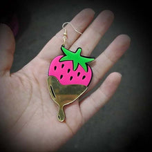 Load image into Gallery viewer, Chocolate Strawberry Earrings - Vivacious Vixen Apparel
