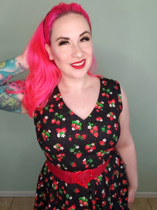 Tanya Dress in Strawberry Dot