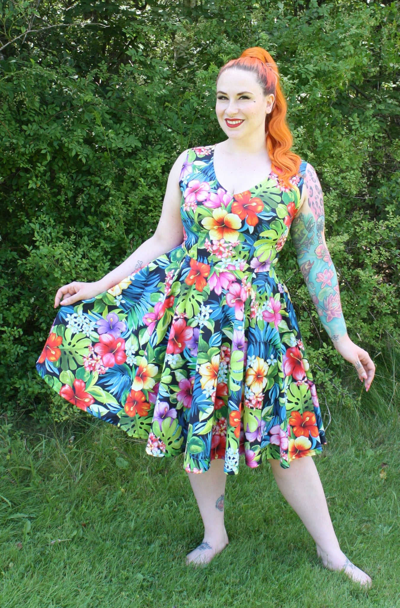 Tiffany Dress in Tropical Floral – Vivacious Vixen Apparel