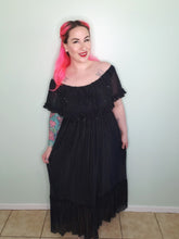 Load image into Gallery viewer, Villanelle Black Glitter Maxi Dress
