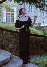 Load image into Gallery viewer, Villanelle Black Glitter Maxi Dress
